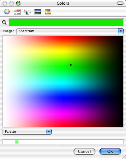 Color selector (Mac OS X)