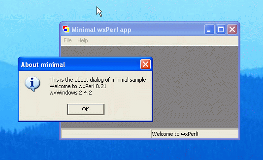 Minimal sample (Windows XP); courtesy of Herbert Breunung